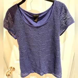 Ann Taylor Blue Lace top